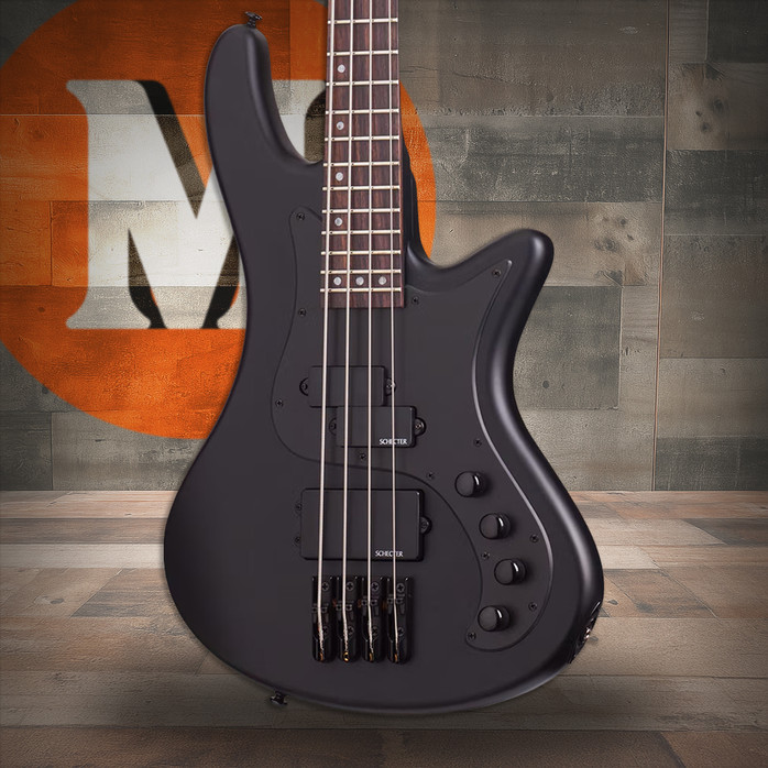 Shop the Schecter Stiletto Stealth-4 Bass Guitar B-Stock in Satin Black (2522) at Musician Madness. Smooth feel, powerful tone, great value.