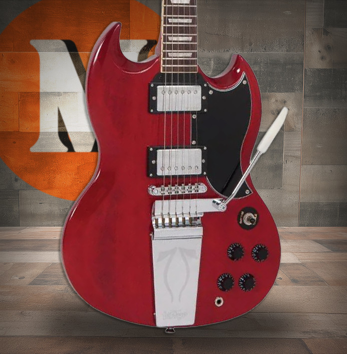 Vintage VS6V ReIssued with vintage style Vibrato - Cherry Red (VS6VCR)