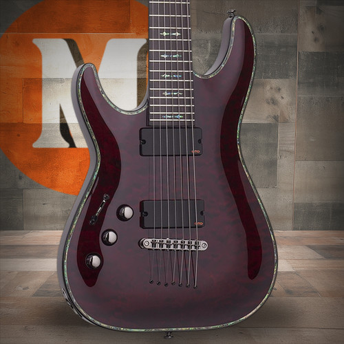 Schecter Hellraiser C-7 Left-Handed Electric Guitar - Black Cherry