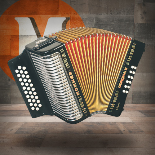 Hohner Corona II Classic GCF Accordion Jet Black | Musician Madness