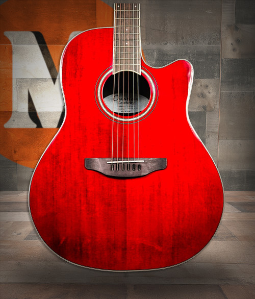Ovation CS24-RR-G Celebrity Standard Ruby Red Mid-Bowl Acoustic