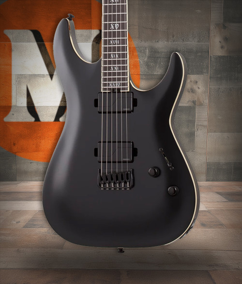 Schecter C-1 SLS Evil Twin Satin Black Electric Guitar (1347