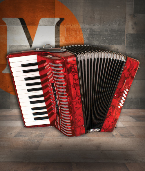 Hohnica 12 Bass Entry Level Piano Accordion - Pearl Red (1303-RED