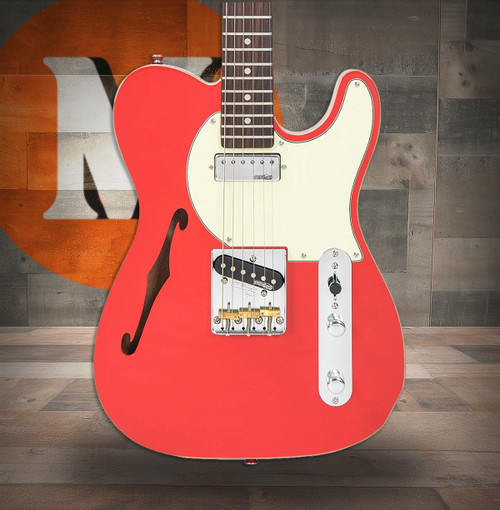 Vintage V72FR V72 Reissued Semi Hollow Firenza Red | Musician Madness