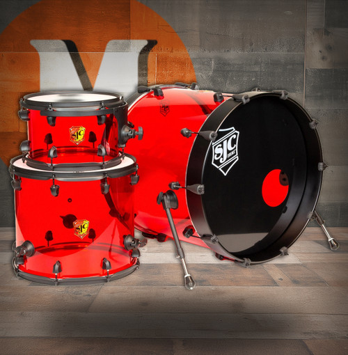 SJC Josh Dun Torch 3-Piece Shell Pack - Red Acrylic Shells