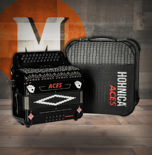 Hohnica Aces Accordion 3-Register EAD Tone - Black (ACES II EBK