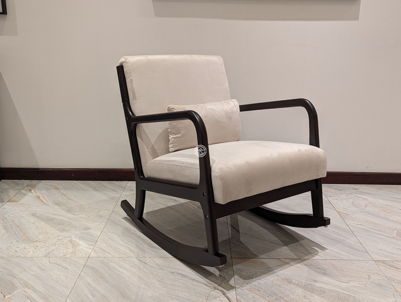 Lucas Rocking Chair in Dark Brown Finish Odds Ends Kenya