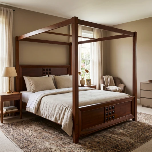 Barcelona Poster Bed - Queen (King size also available) (made on order)