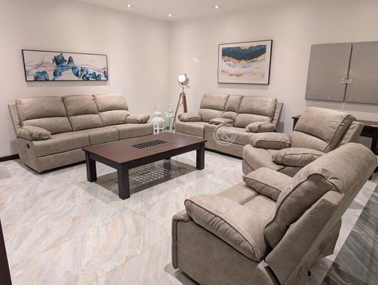 Tavros 6 Seater Recliner In Buff (J199) Tavros 6 Seater Recliner In Buff (J199)