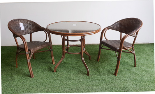 Roper Circular Bistro Table In Mix Brown 
