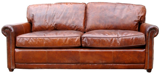 Hemmingway Sofa In Leather (Vegetable Brown) 