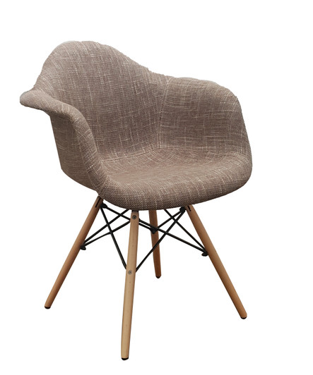Mia Style Bistro Chair in Brown Fabric Mia Style Bistro Chair in Brown Fabric