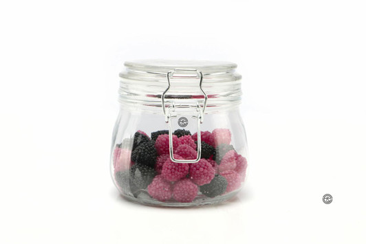 Set of 6 Retro Glass Jar With Clip Lid 500ml 