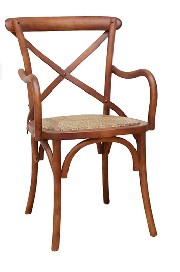 Allan Bistro Chair With Arms in Brown Allan Bistro Chair With Arms in Brown
