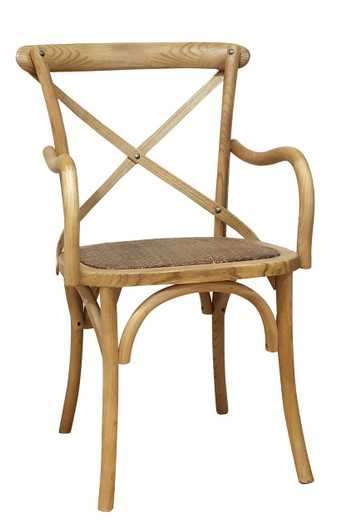 Allan Bistro Chair With Arms in Natural Allan Bistro Chair With Arms in Natural
