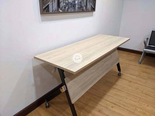 Staten Folding Conference Table With Modesty In Elm