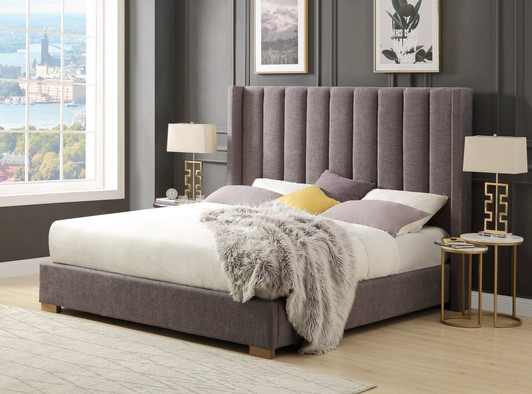 Modena Shelter Bed In Grey - Queen Size Modena Shelter Bed In Grey - Queen Size