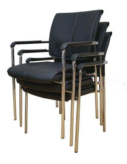 Deluxe - Stackable Visitors Chair With Arms - B55 Deluxe - Stackable Visitors Chair With Arms - B55