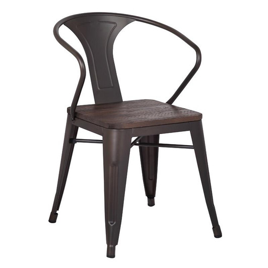 Tolix LB Bistro Chair In Sanded Black/Brushed Gold Tolix LB Bistro Chair In Sanded Black/Brushed Gold