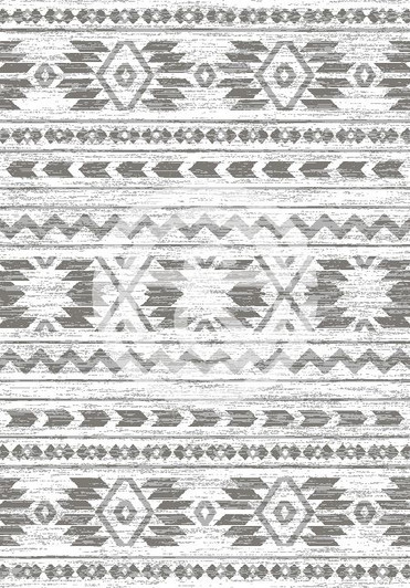 Rihome Rug -Aztec Print -  1.6 X 2.3m (HR128B) 