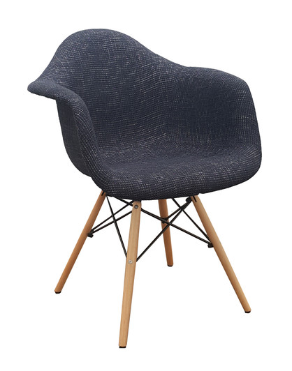 Mia Style Bistro Chair With Arms In Black Fabric Mia Style Bistro Chair With Arms In Black Fabric