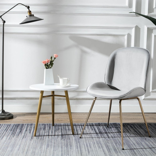Beetle Bistro Chair - (Grey Velvet) Beetle Bistro Chair - (Grey Velvet)