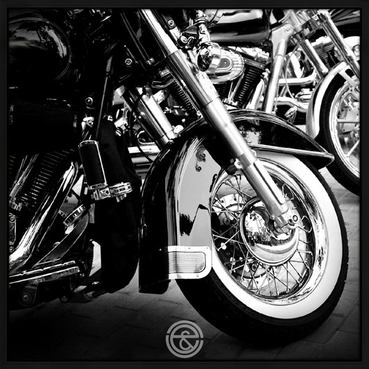 Tempered Glass Wall Art -Motor Bike D0486-(120X80) CM