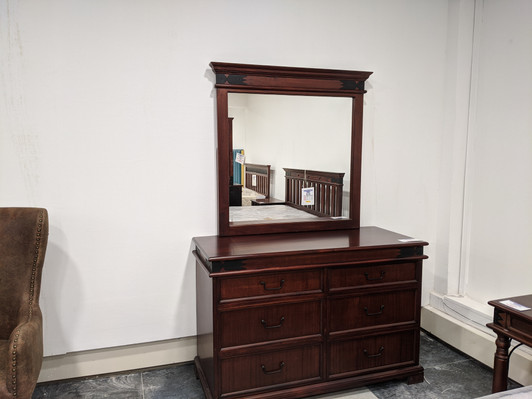 Gedi Dresser With Mirror-(Made On Order)
