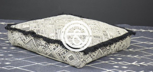 Cotton screen print Floor Cushion - Pouffe-03 - 50x50x10 CM Cotton screen print Floor Cushion - Pouffe-03 - 50x50x10 CM