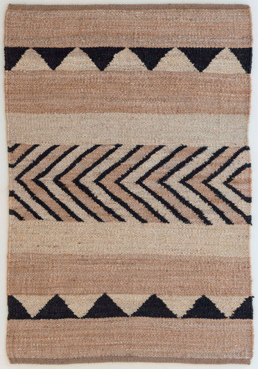 Jute Panja Weave Durrie With Hamming - MH-4161 - 1.6 X 2.3m Jute Panja Weave Durrie With Hamming - MH-4161 - 1.6 X 2.3m