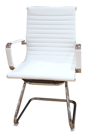 Sunny Visitors Chair In White PU  Sunny Visitors Chair In White PU