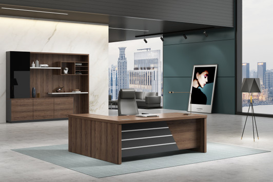 Ottawa Managers Desk 1.6m In Brown Oak Ottawa Managers Desk 1.6m In Brown Oak