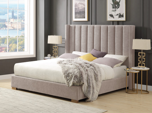 Modena Shelter Bed in Beige - King Size Modena Shelter Bed in Beige - King Size