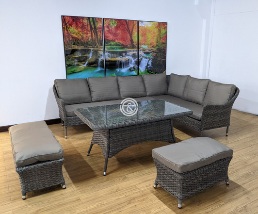 Wallace Outdoor Corner Sofa Set 5 pcs  Wallace Outdoor Corner Sofa Set 5 pcs