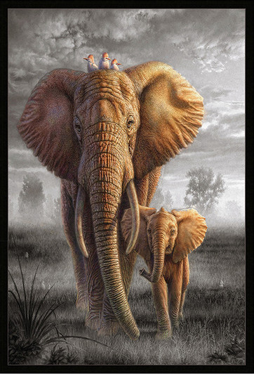  2 Elephants ABN031-10 (600x900x)MM-OUT OF STOCK