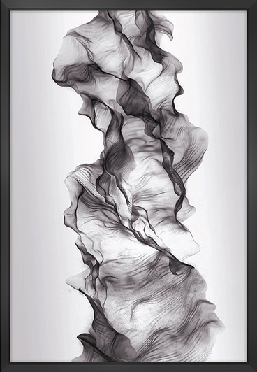 Acrylic Wall Art - Black&White Freeform-(800x1200)MM Acrylic Wall Art - Black&White Freeform-(800x1200)MM