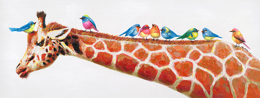 Birds on Giraffe (I0412)-(160X60)CM