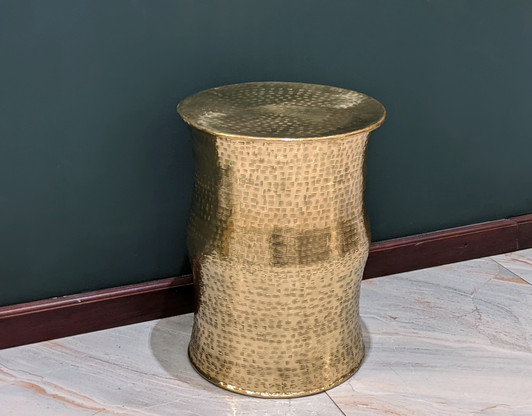 Drum Coffee Stool In Brass (S7041)