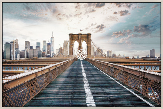 Tempered Glass Wall Art - Brooklyn Bridge EA1485-1-O(120X80)CM-OUT OF STOCK
