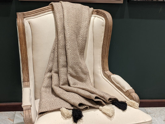 Throw with Tassels TH60 - A940 130x170 cms-OUT OF STOCK Throw with Tassels TH60 - A940 130x170 cms-OUT OF STOCK