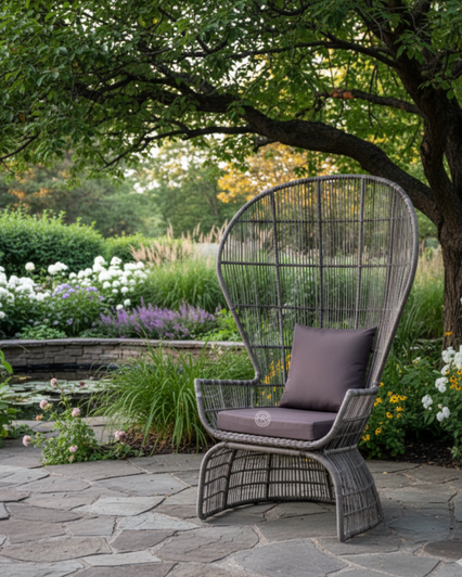 Peacock High back Outdoor Wicker Chair Peacock High back Outdoor Wicker Chair