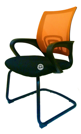 Visitors Chair HT-749D In Orange Visitors Chair HT-749D In Orange