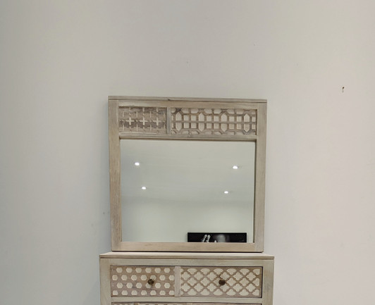 Shiraz Mirror in White Wash -80X80CM Shiraz Mirror in White Wash -80X80CM