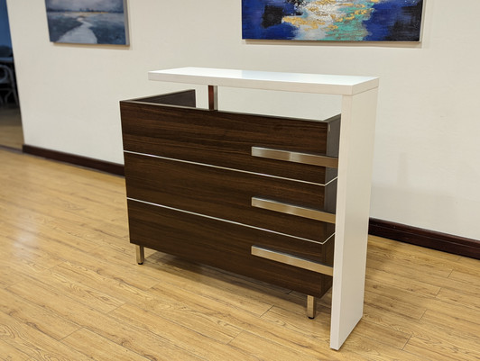 OZ-830-13 - Empire 1.3m Reception Counter In Dark Oak 6603 OZ-830-13 - Empire 1.3m Reception Counter In Dark Oak 6603