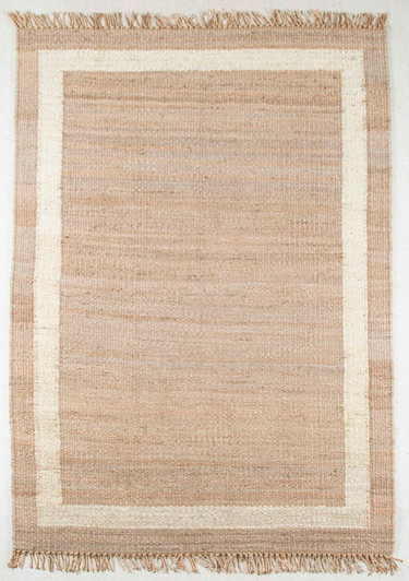 Jute Panja Weave Durrie With Fringes - MH-4056 2.0 X 3.0M  Jute Panja Weave Durrie With Fringes - MH-4056 2.0 X 3.0M