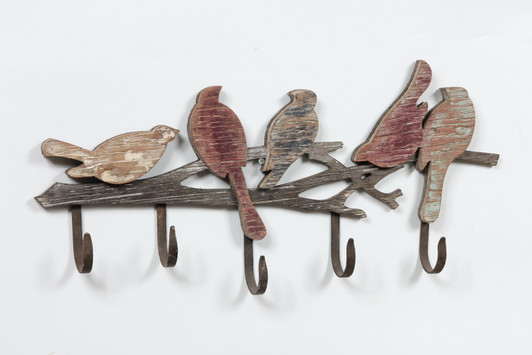 Wooden Bird Hooks 13LN19736(Length-61x Width-30)cm