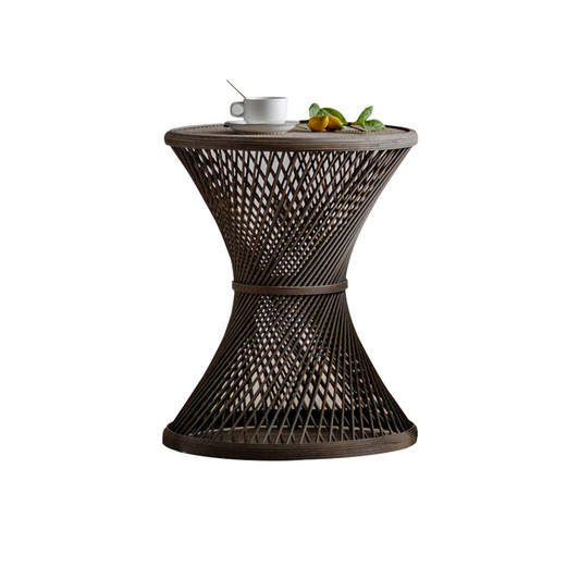 Surahi Rattan Stool Brown  A2295-OUT OF STOCK