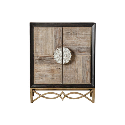 Nashi 4Dr Flower Wooden Cabinet A1618 Nashi 4Dr Flower Wooden Cabinet A1618