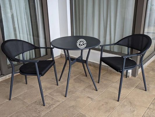Lidia Steel Table + 2 Chairs 