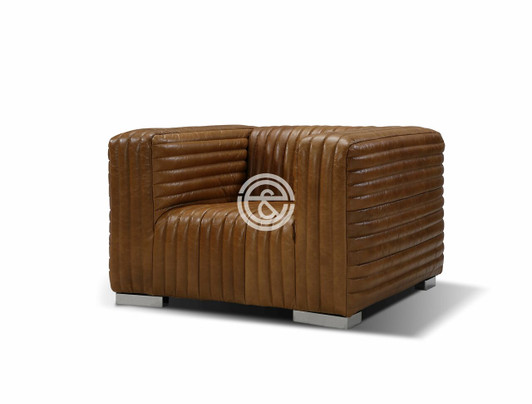 Canyon 1 Seater Sofa In Vegetable Brown Leather  Canyon 1 Seater Sofa In Vegetable Brown Leather